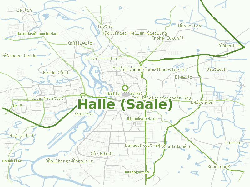 Karte von Halle (Saale)