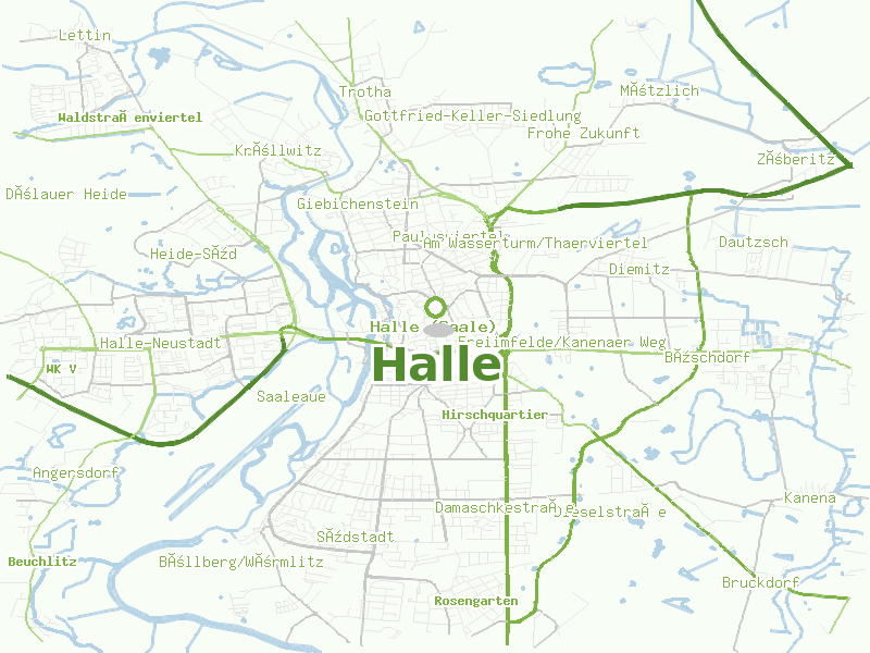 Karte von Halle