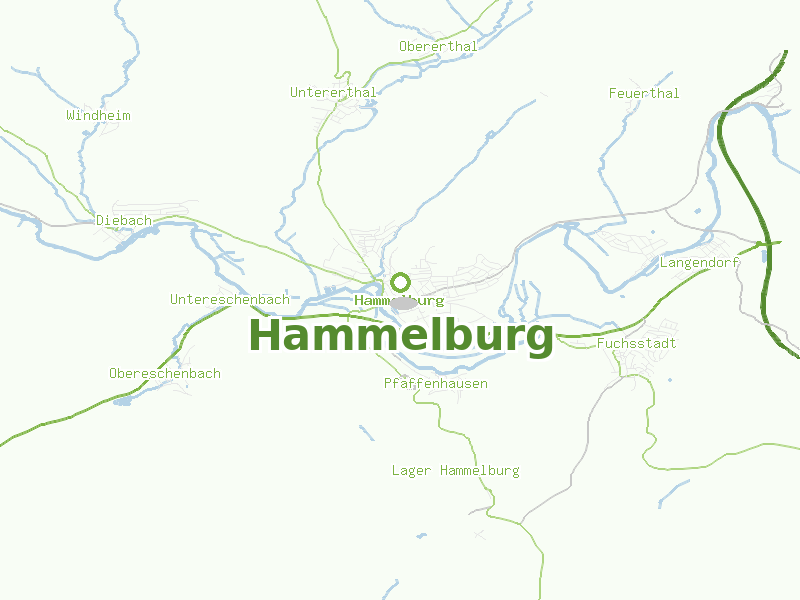 Karte von Hammelburg