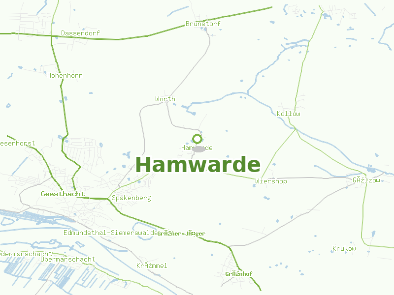 Karte von Hamwarde