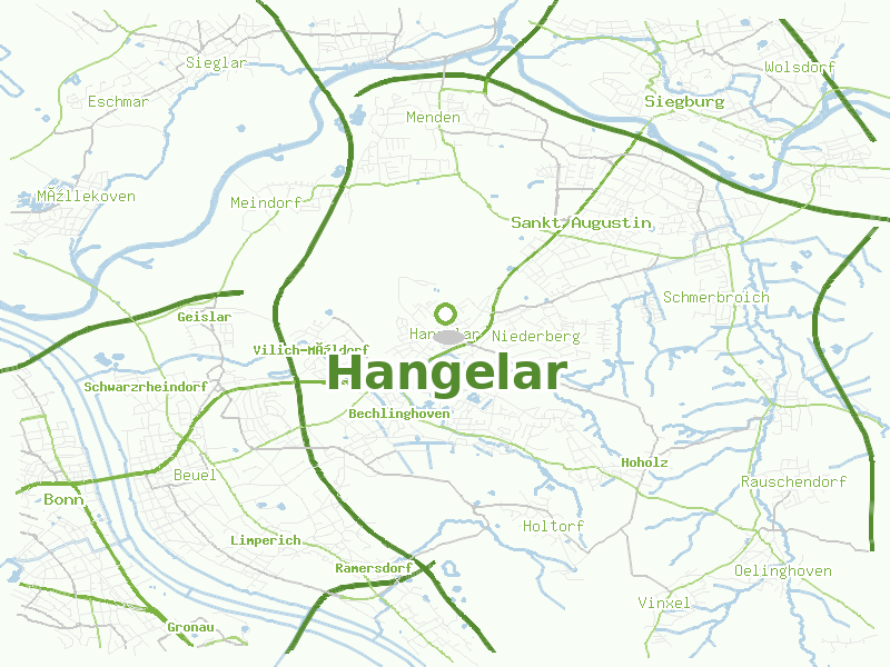 Karte von Hangelar