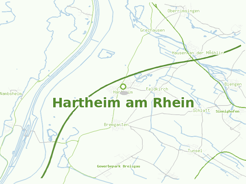 Karte von Hartheim am Rhein