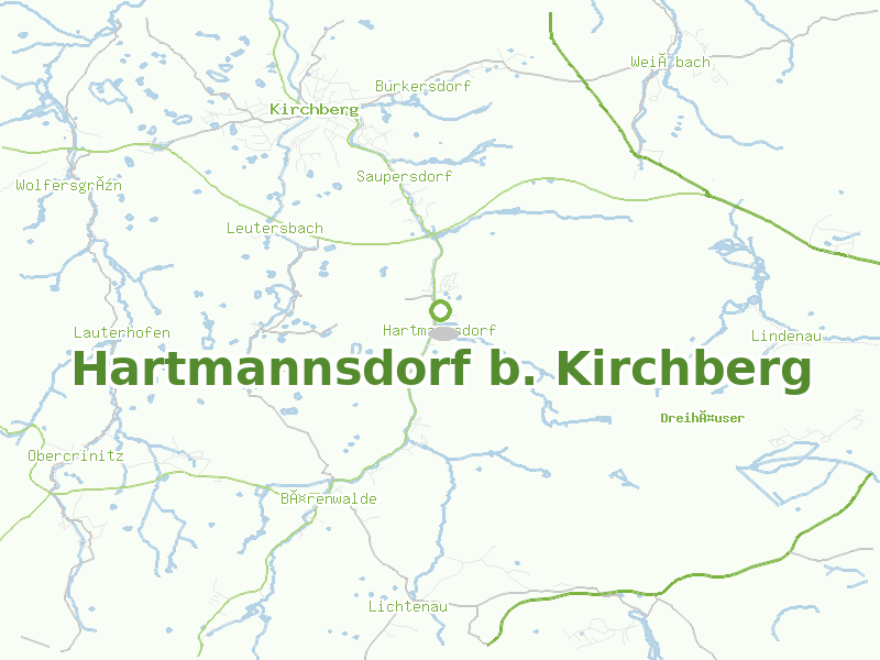 Karte von Hartmannsdorf b. Kirchberg