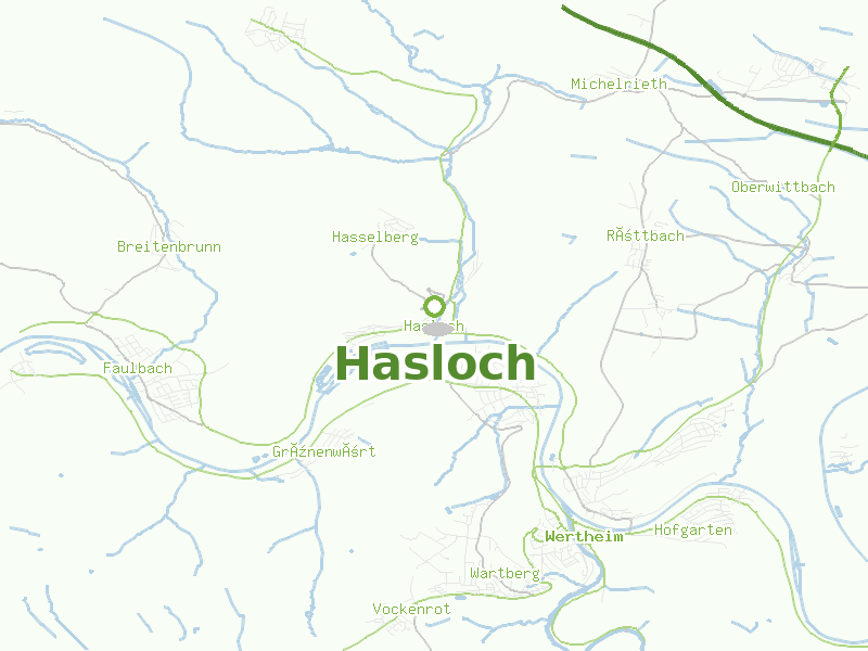 Karte von Hasloch