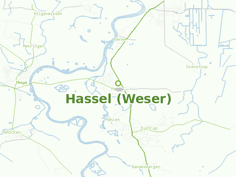 Karte von Hassel (Weser)