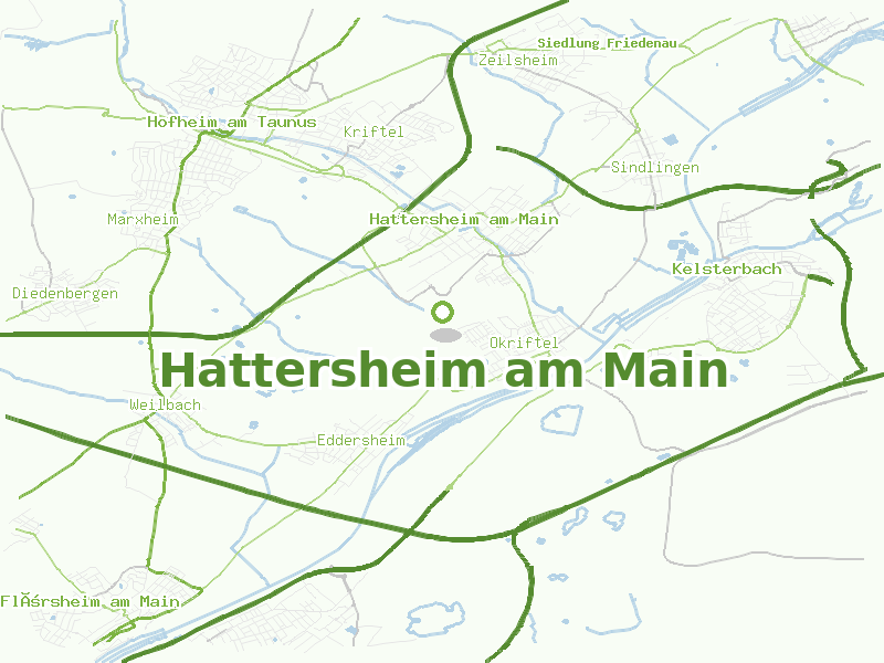 Karte von Hattersheim am Main