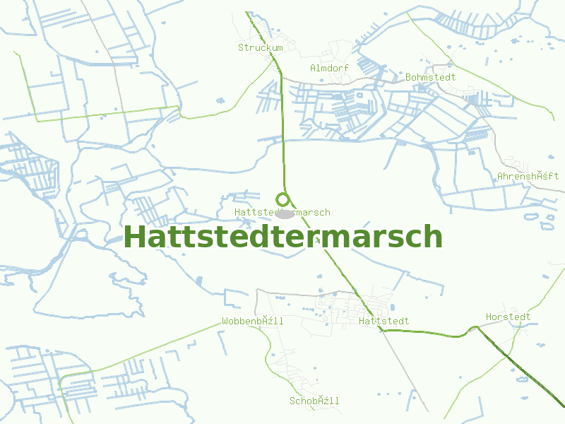 Karte von Hattstedtermarsch