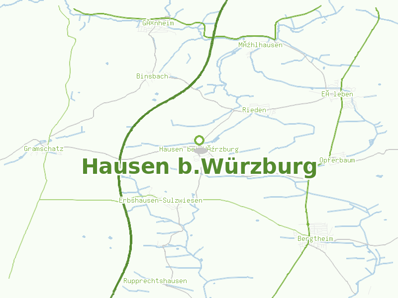 Karte von Hausen b.Würzburg