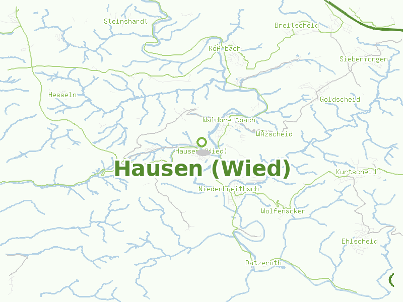 Karte von Hausen (Wied)