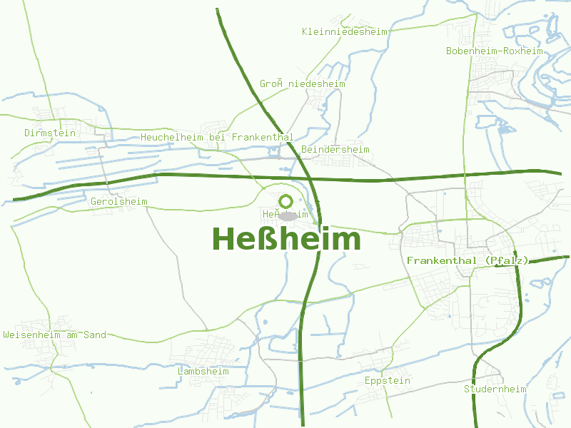 Karte von Heßheim