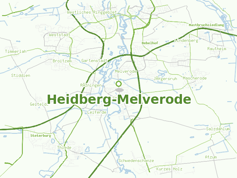 Karte von Heidberg-Melverode