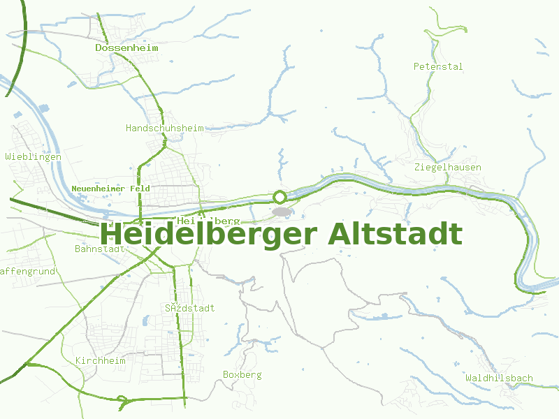 Karte von Heidelberger Altstadt