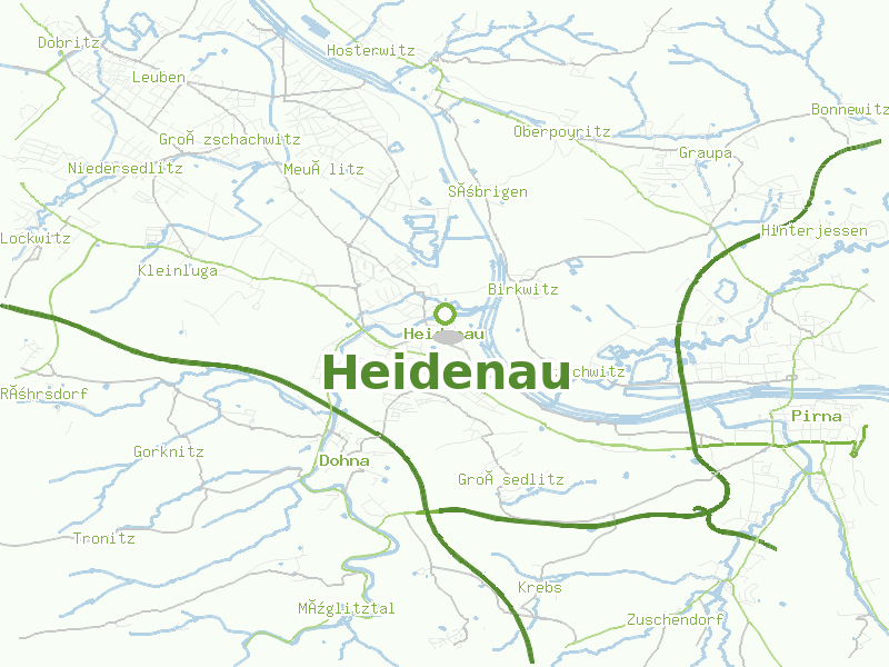 Karte von Heidenau