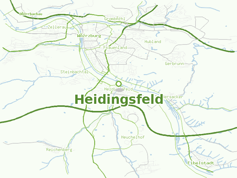 Karte von Heidingsfeld