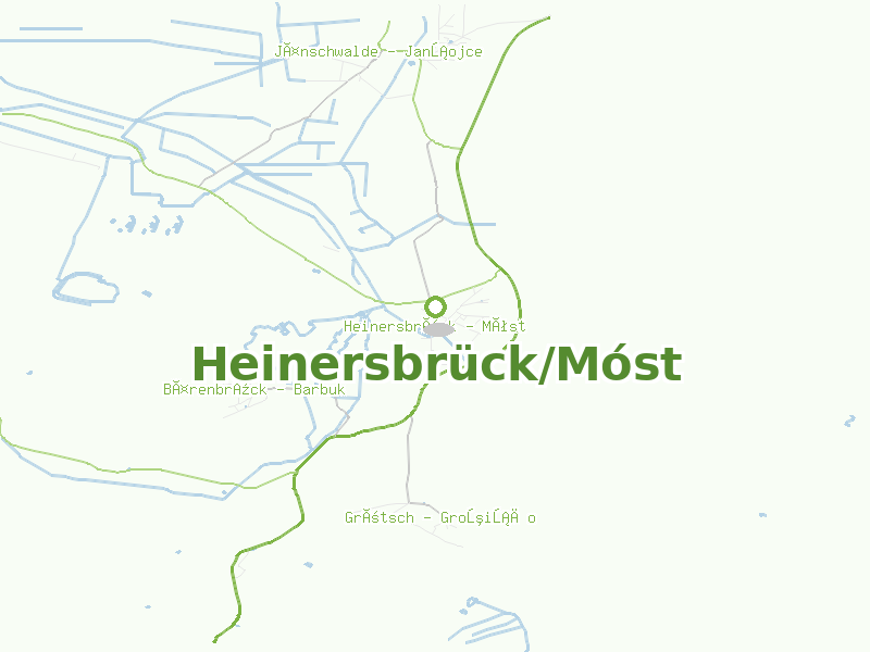 Karte von Heinersbrück/Móst