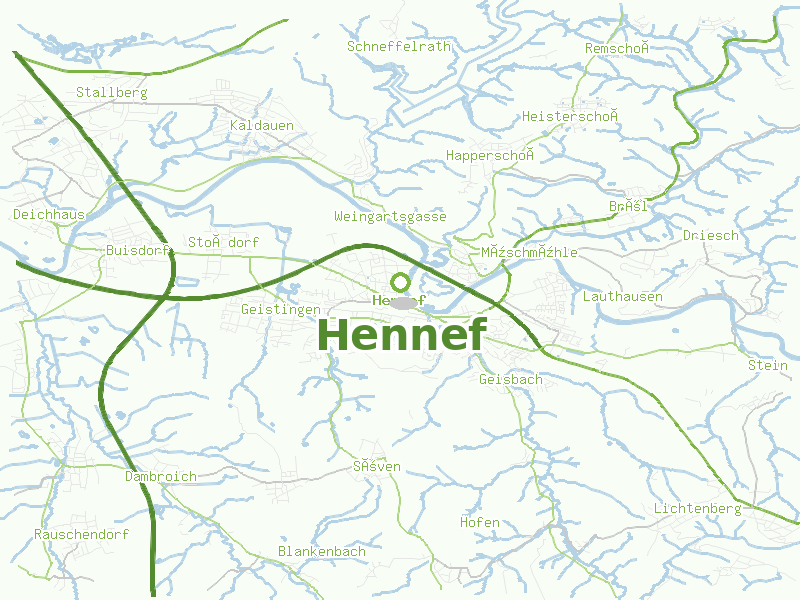 Karte von Hennef
