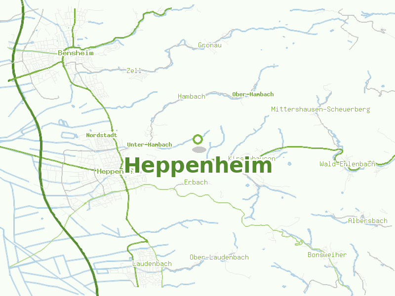 Karte von Heppenheim