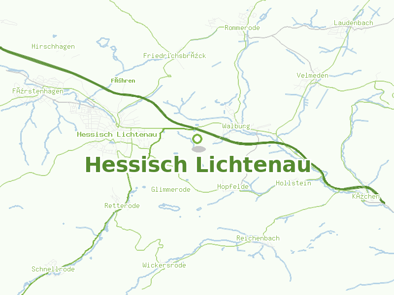 Karte von Hessisch Lichtenau
