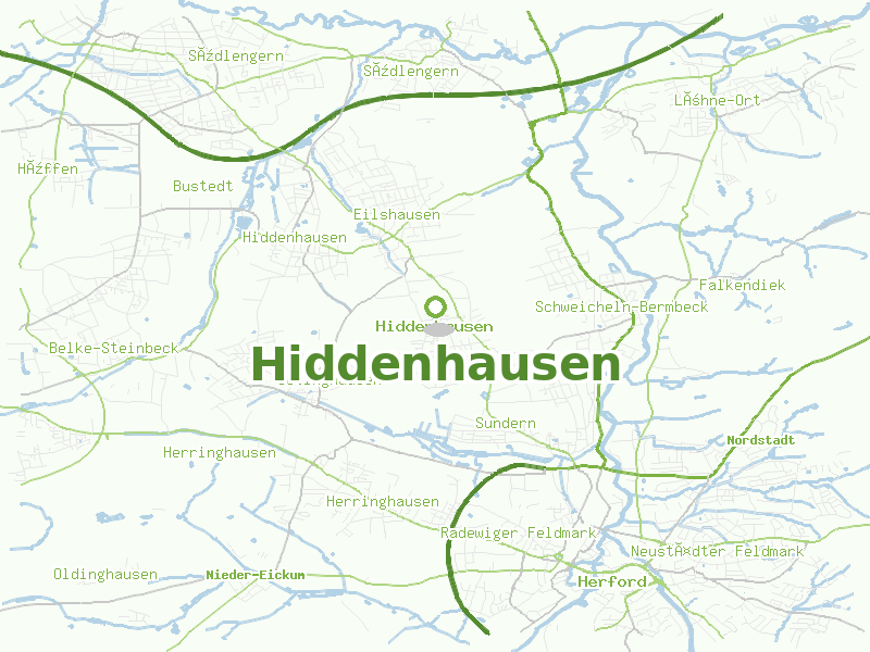 Karte von Hiddenhausen