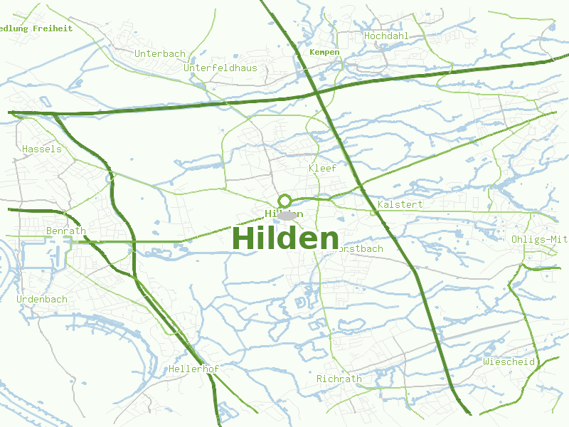 Karte von Hilden