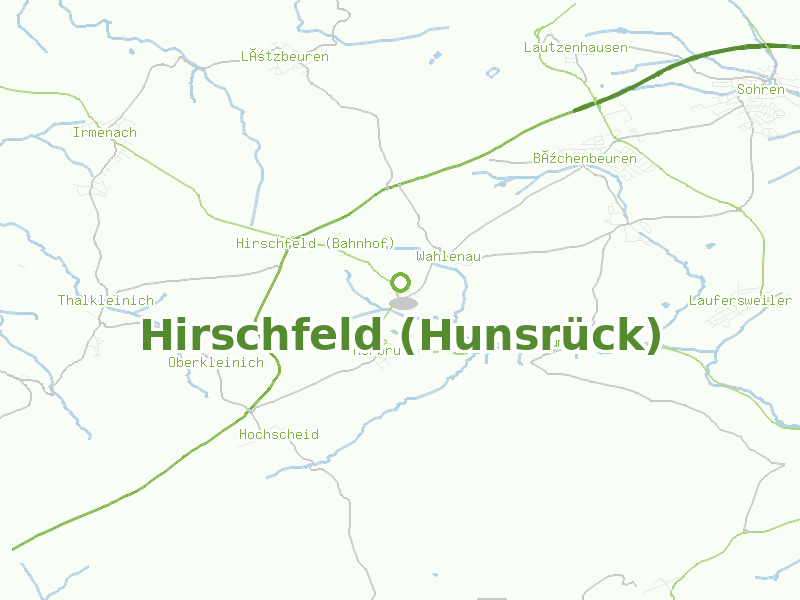 Karte von Hirschfeld (Hunsrück)