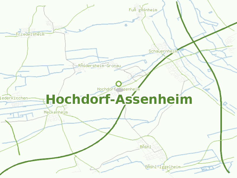 Karte von Hochdorf-Assenheim