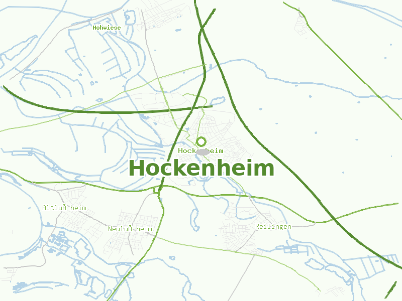 Karte von Hockenheim