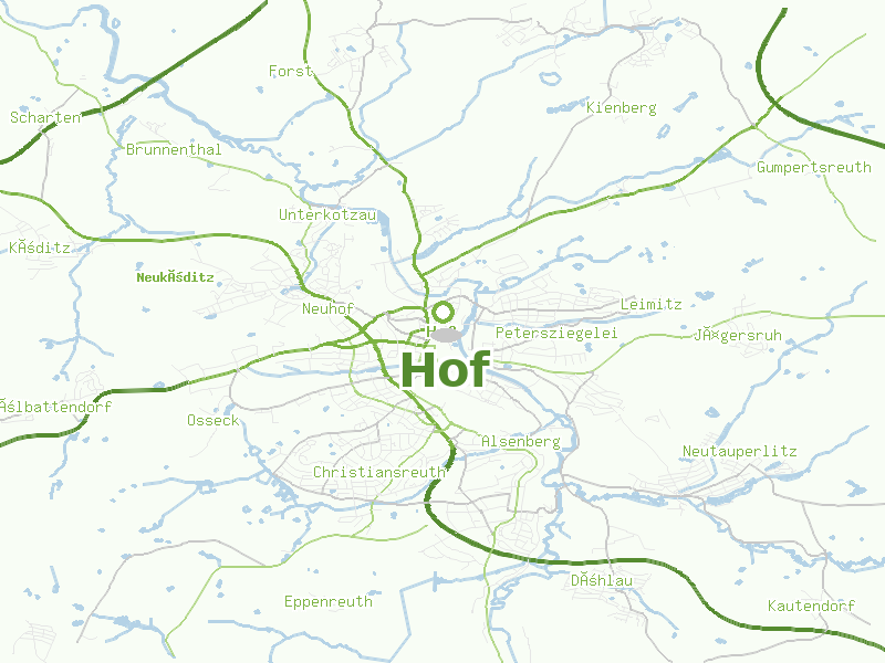 Karte von Hof