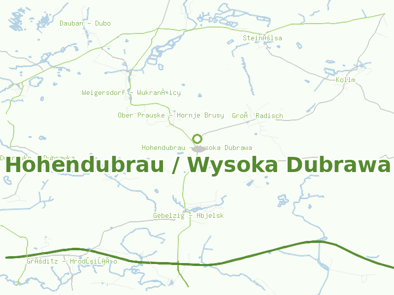 Karte von Hohendubrau / Wysoka Dubrawa