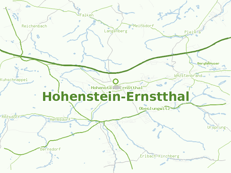 Karte von Hohenstein-Ernstthal