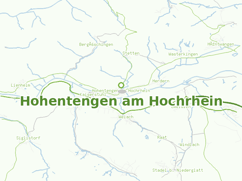 Karte von Hohentengen am Hochrhein