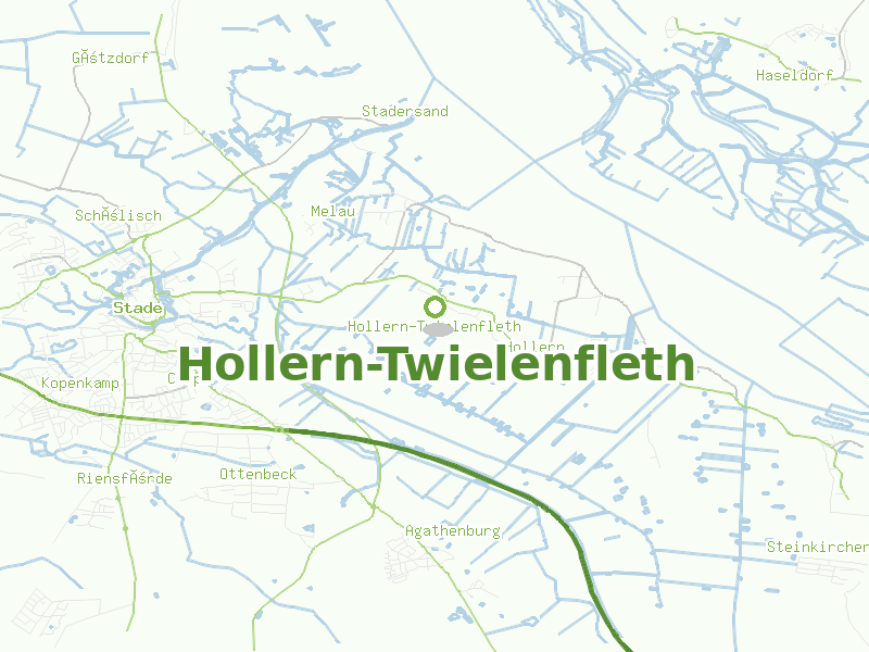 Karte von Hollern-Twielenfleth