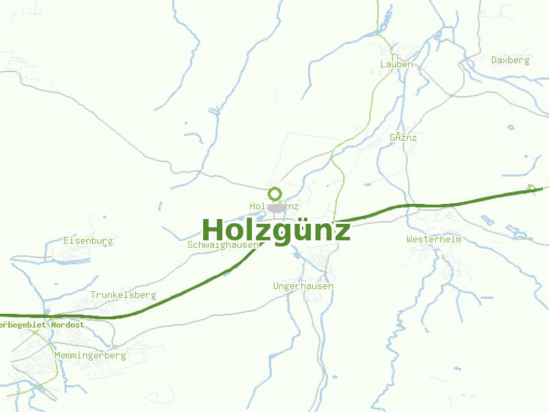 Karte von Holzgünz