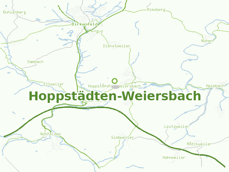 Karte von Hoppstädten-Weiersbach