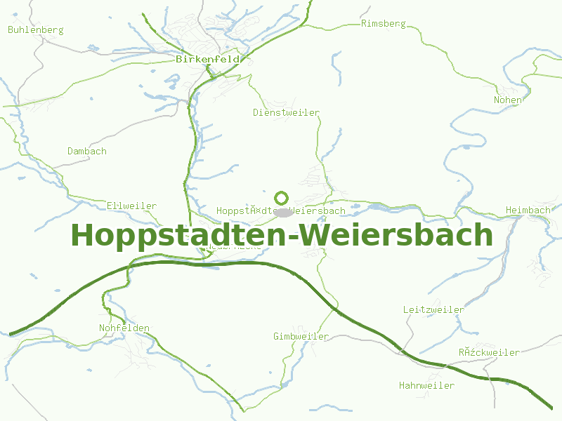 Karte von Hoppstadten-Weiersbach