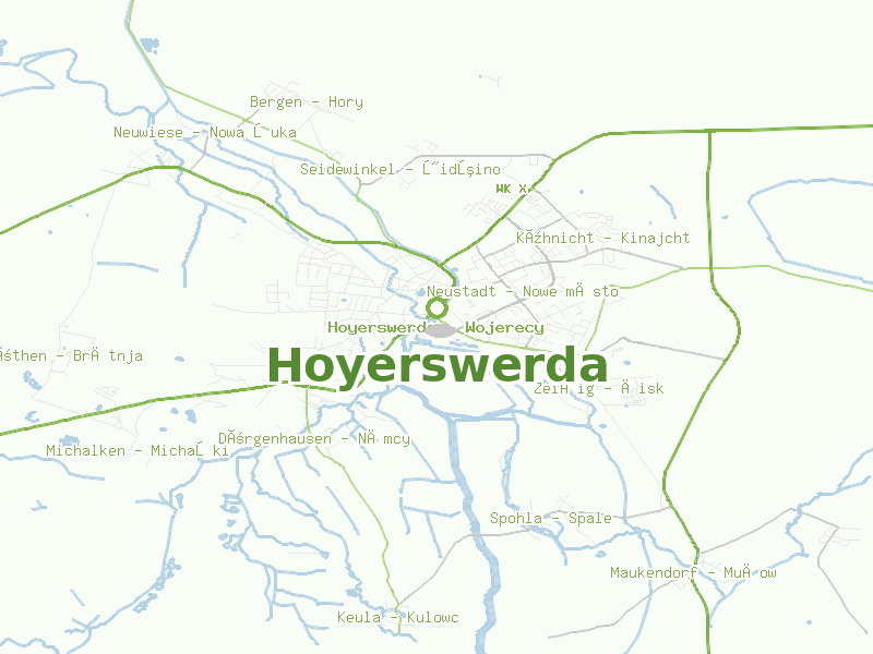 Karte von Hoyerswerda