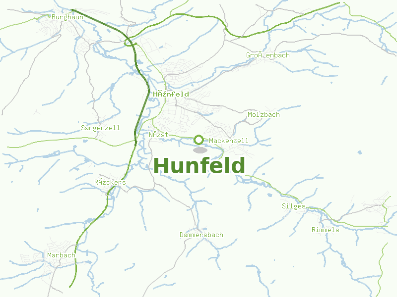 Karte von Hunfeld