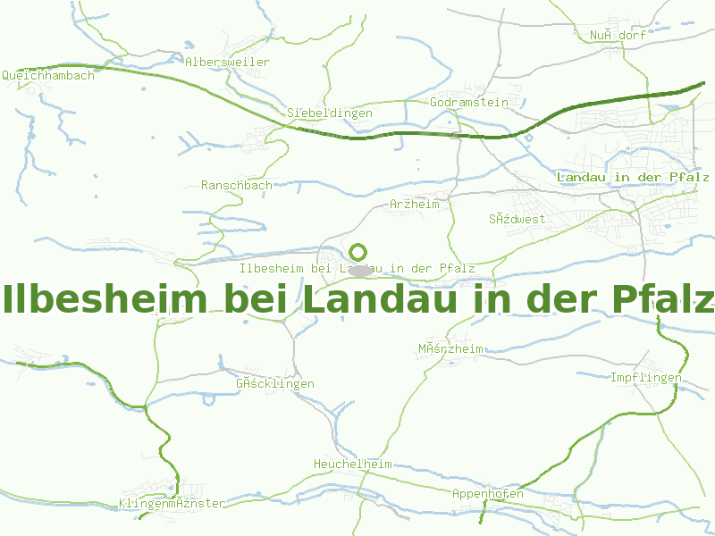 Karte von Ilbesheim bei Landau in der Pfalz