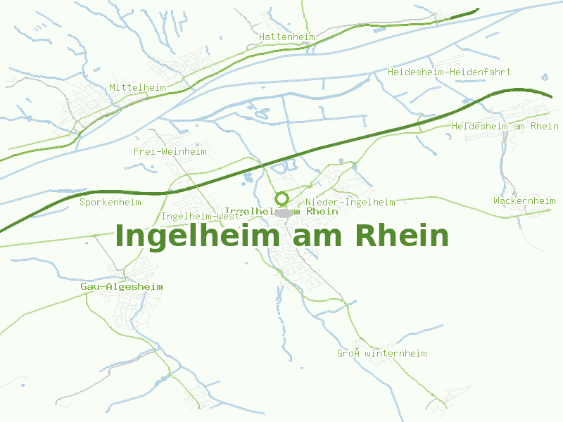 Karte von Ingelheim am Rhein