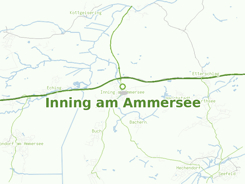 Karte von Inning am Ammersee