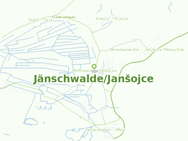 Karte von Jänschwalde/Janšojce