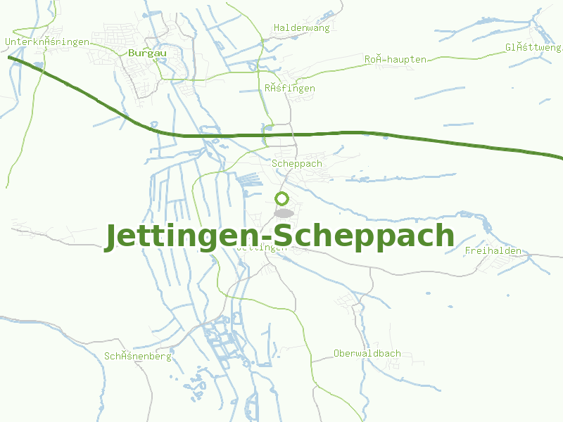 Karte von Jettingen-Scheppach