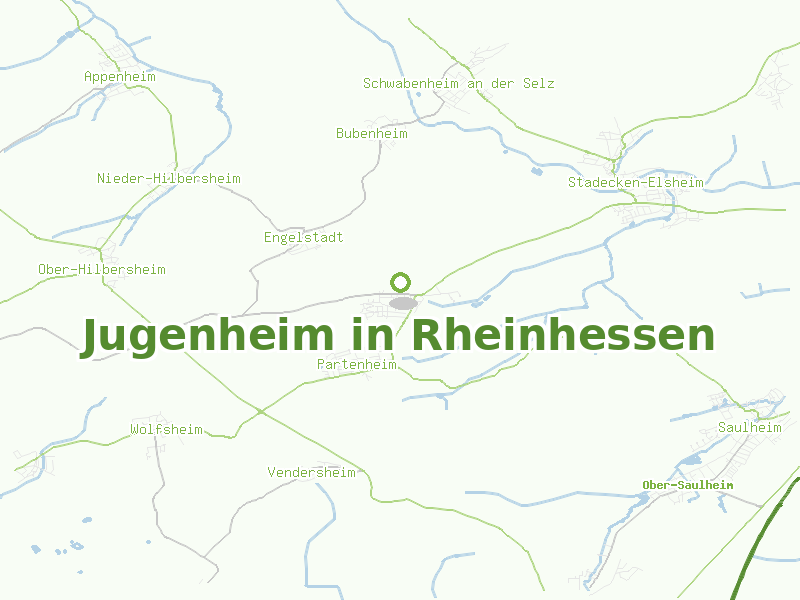 Karte von Jugenheim in Rheinhessen