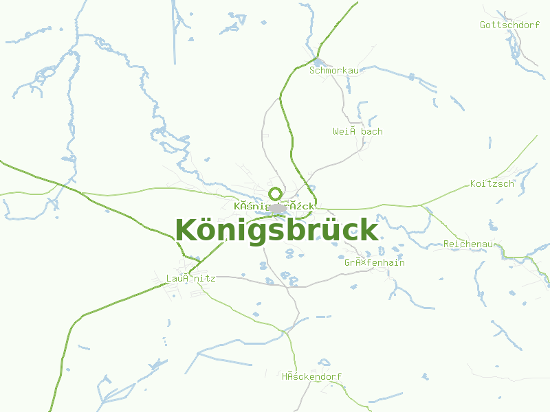 Karte von Königsbrück