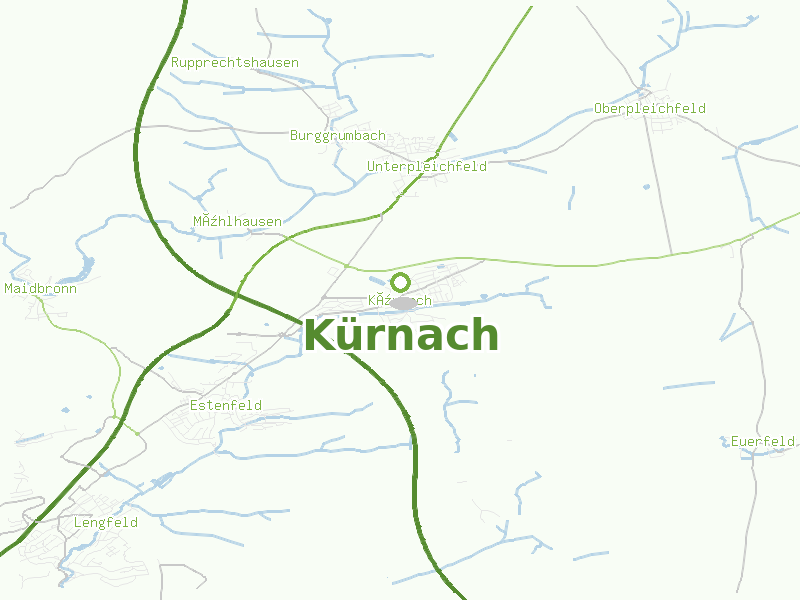 Karte von Kürnach