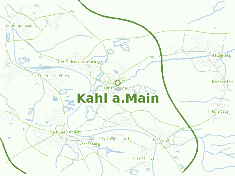 Karte von Kahl a.Main