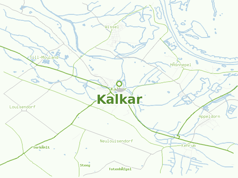 Karte von Kalkar