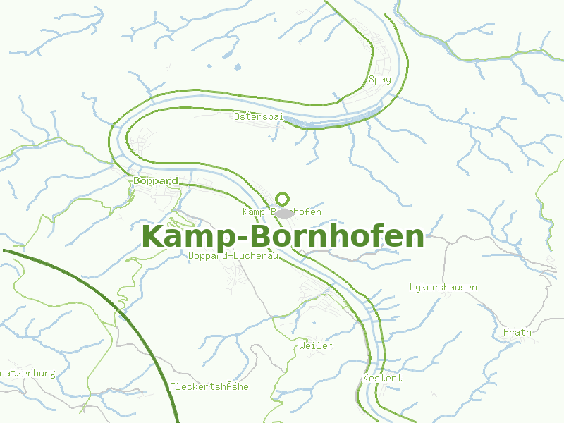 Karte von Kamp-Bornhofen