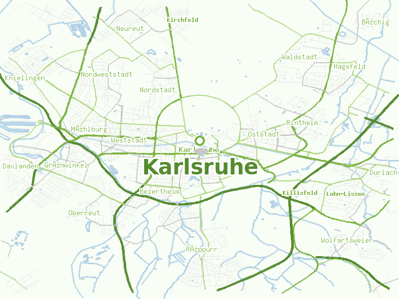 Karte von Karlsruhe