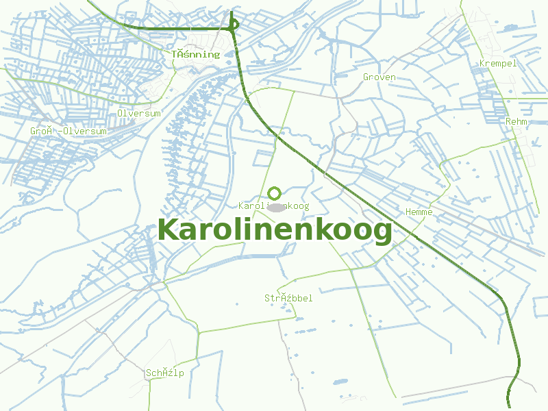 Karte von Karolinenkoog